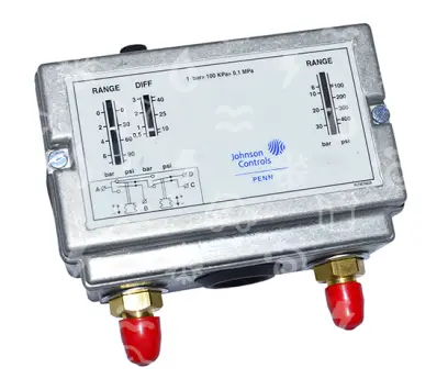 presostat Johnson Controls, kombinovaný, P78LCA-9300, -0,5 - 7,0 , 3,0 - 30 , diference 0,6 - 3,0 , 3  fix. auto, šroub 1/4